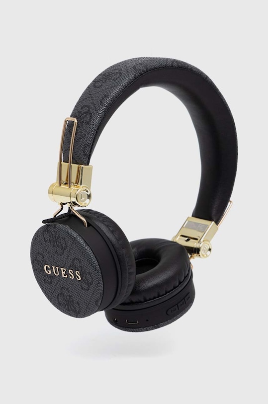 Bezdrôtové slúchadlá Guess Bluetooth 4G Metal Logo čierna GUBH704GEMK