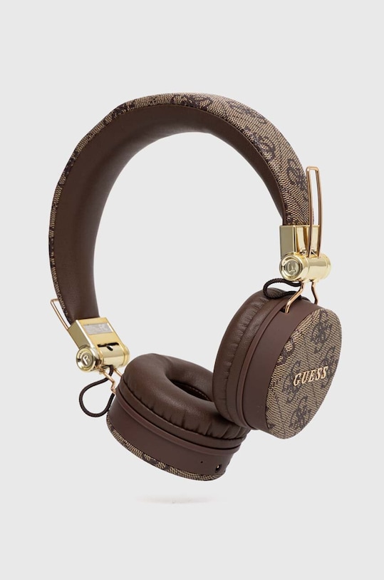 Bezdrôtové slúchadlá Guess Bluetooth 4G Metal Logo hnedá GUBH704GEMW