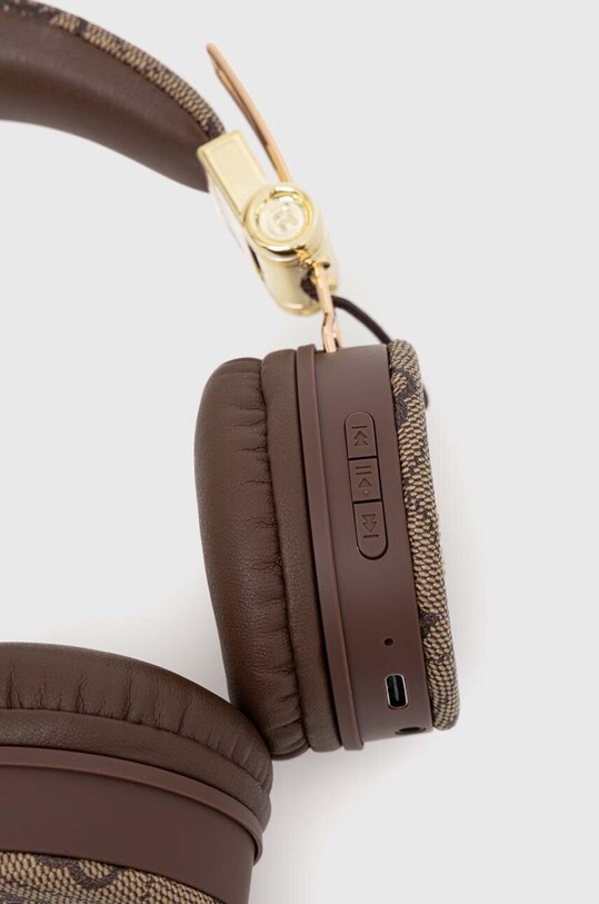 Decor Bezdrôtové slúchadlá Guess Bluetooth 4G Metal Logo GUBH704GEMW hnedá