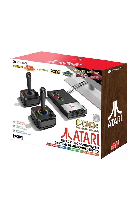 Игровая приставка с джойстиками My Arcade Gaming Stampede Teamatari Gamestation Plus (+200 JEUX) чёрный KB1525MYALOT2ATARIGS