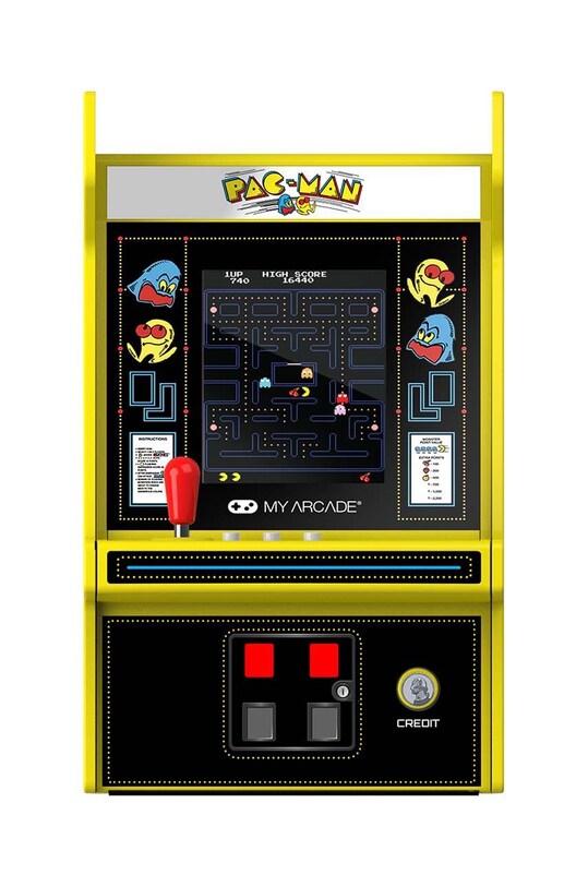 Лайфстайл Портативна ігрова приставка My Arcade RETRO Pac-Man Micro Player KB1633MYA2MICPACPRO барвистий