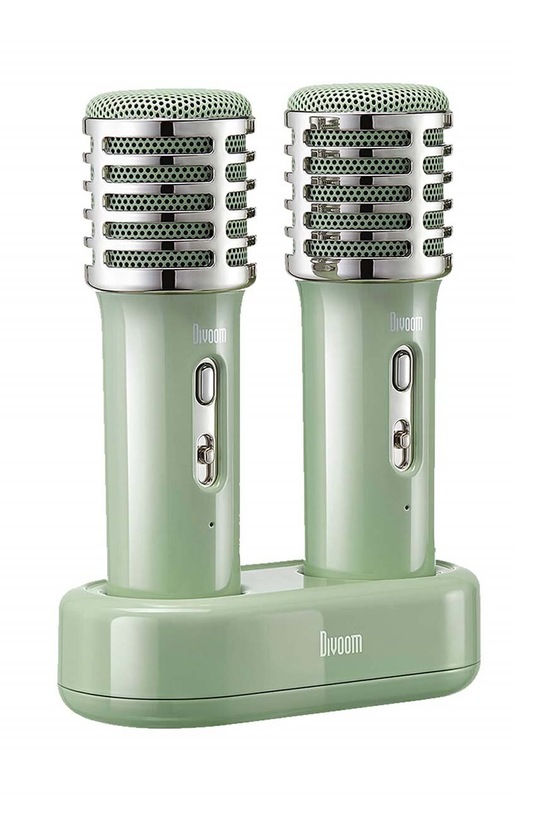 Беспроводная колонка с микрофонами Divoom SongBird Karaoke зелёный 6958444604008