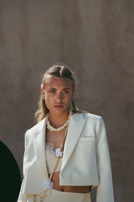 LaCoqueFrançaise lanț pentru telefon Constance 40 cm LE315804 bej