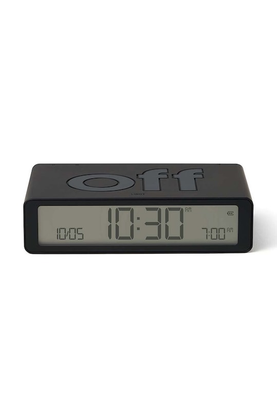 Lexon budzik dwustronny Flip Classic LR157N0 czarny AA00