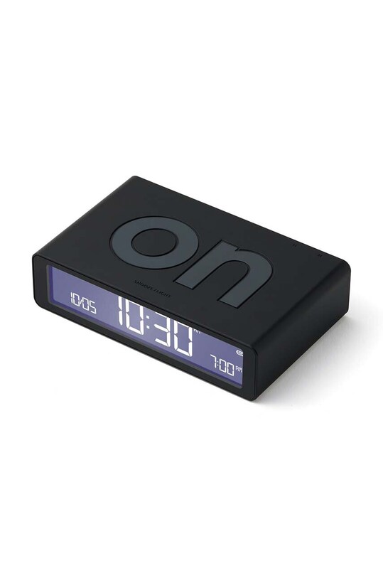 Salon i sypialnia Lexon budzik dwustronny Flip Classic LR157N0 czarny