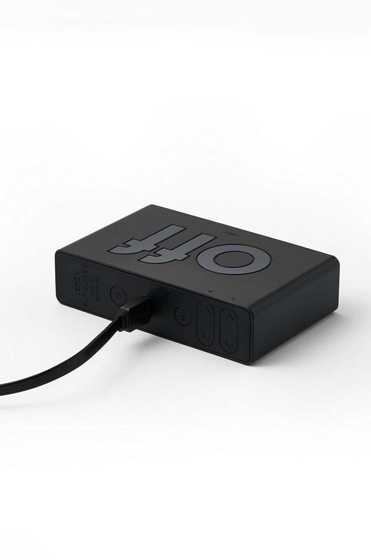 Lexon budzik dwustronny Flip Classic LR157N0 czarny