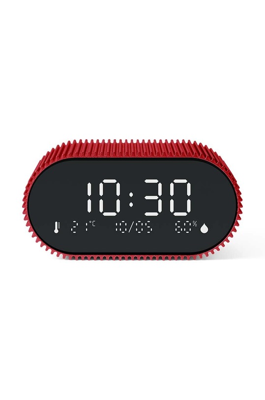 Obývací pokoj a ložnice LED budík Lexon Ray Clock LR155SR3 červená