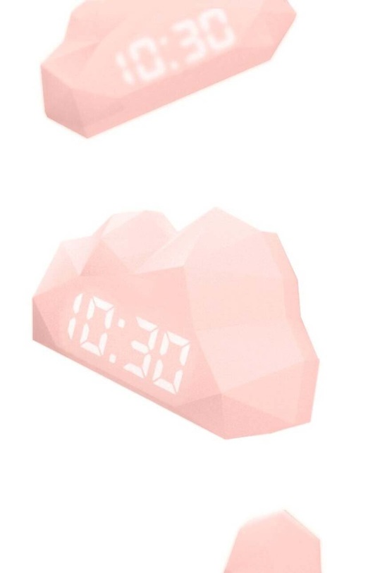 MOB ceas cu alarmă Cloudy Clock roz CLOU.PK.01