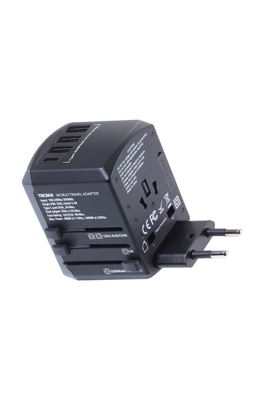 TROIKA adaptor World Travel Adapter negru TRTRA45.BK