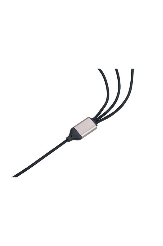 Лайфстайл Кабель для зарядки TROIKA Dreizac Pro 3 w 1 TRCBL40.BK барвистий