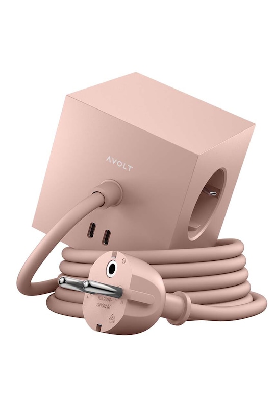 Магнітний зарядний куб Avolt 2 x USB, 1,8 m рожевий SQ1.EUFC20.18OP.
