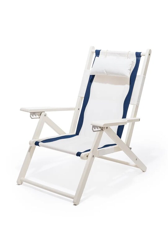 Business & Pleasure Co. leżak składany z poduszką Tommy Chair multicolor BPC.TW.RIV.WHT