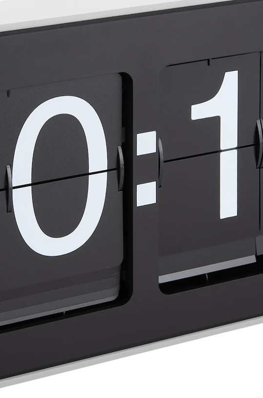 Вітальня та спальня Настінний годинник Karlsson Wide Flip KA5999WH білий