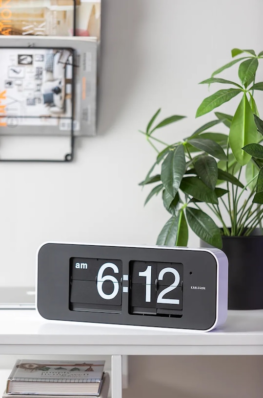 Настінний годинник Karlsson Wide Flip KA5999WH білий