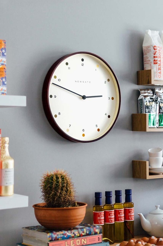 Salon i sypialnia Newgate zegar ścienny Mr Clarke Dot Wall Clock KB993MRC130PLY40 czarny
