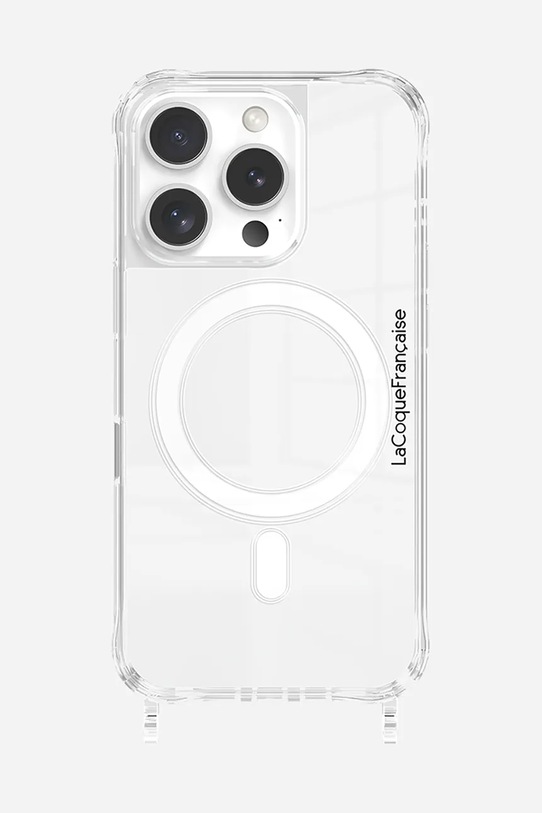 Puzdro na mobil LaCoqueFrançaise iPhone 16 Pro MagSafe priesvitná LE317540