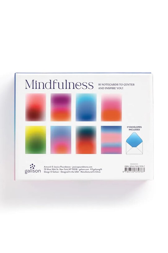 Galison set de cărți poștale Mindfulness by Jessica Poundstone 16-pack multicolor 69787