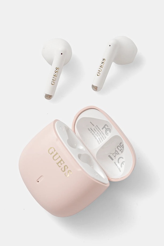 Lifestyle Guess zestaw słuchawki bezprzewodowe nauszne i douszne GUOBPV21J14BCELP różowy