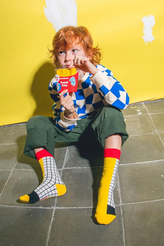 Eat My Socks sosete copii French Fries Kids multicolor EMSKIDFRI