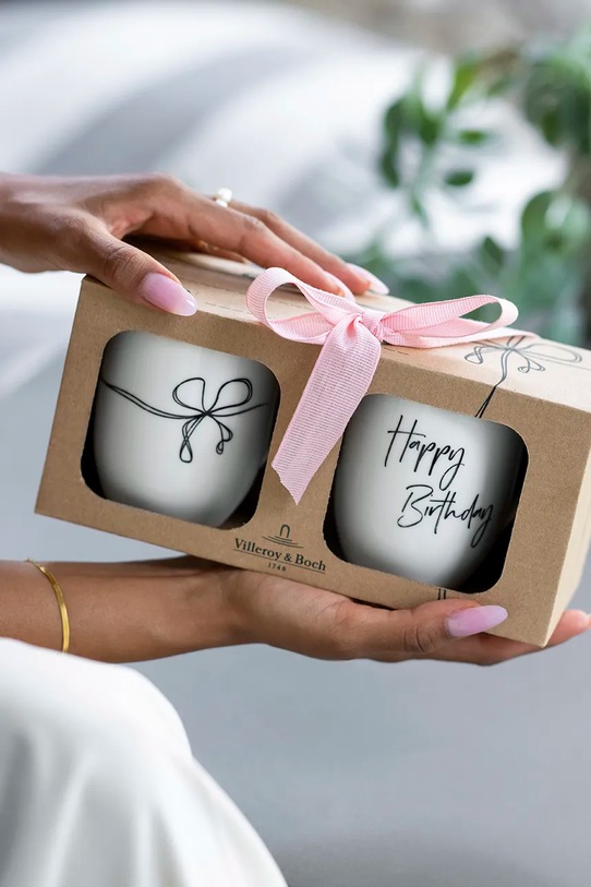 Kuchyňa a bar Sada pohárov Villeroy & Boch Statement Happy Birthday 290 ml 2-pak 10.1621.8406 biela