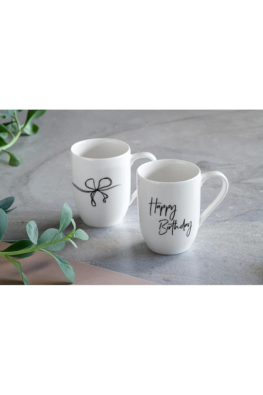 Sada pohárov Villeroy & Boch Statement Happy Birthday 290 ml 2-pak biela 10.1621.8406