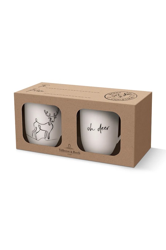 Villeroy & Boch zestaw kubków Statement XMAS 340 ml 2-pack 10.1621.8405 biały AA00