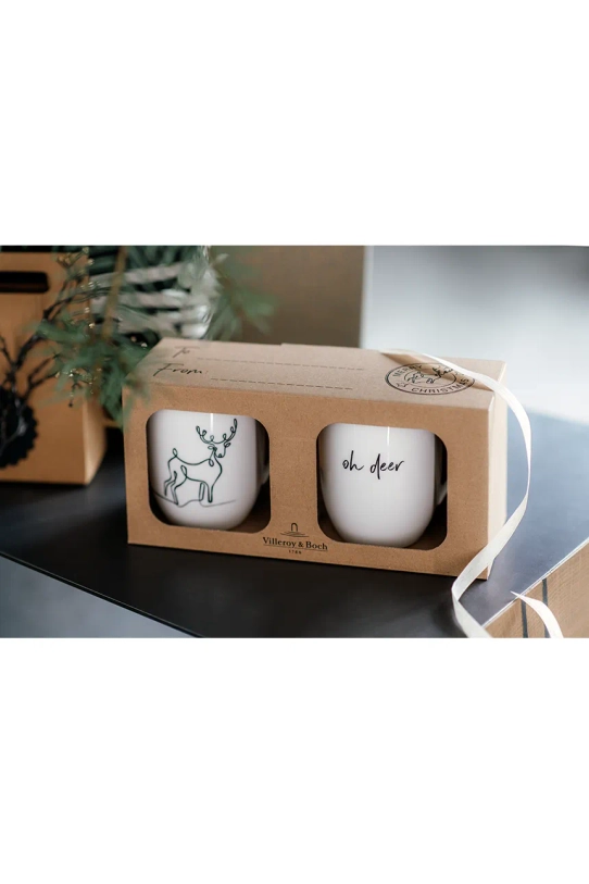 Villeroy & Boch zestaw kubków Statement XMAS 340 ml 2-pack biały 10.1621.8405