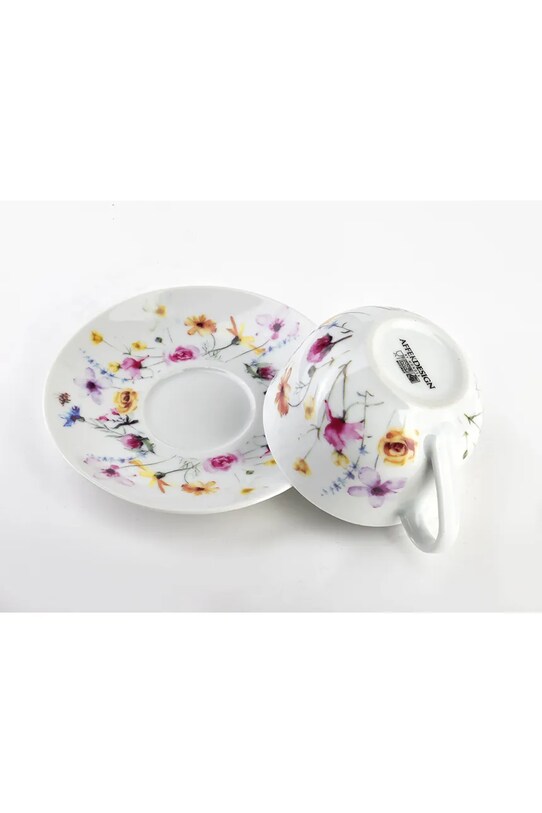Affek Design set de cești și farfurioare pentru 2 persoane. Joy 245ml HTTC5724.PROM alb AA00