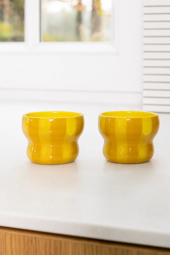 &k amsterdam zestaw kubków 100 ml 2-pack 2845.01 żółty AA00