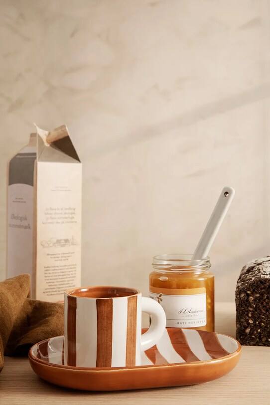 Кухня и бар Кружка с тарелкой ferm LIVING Milu 160 ml 1104264967 мультиколор