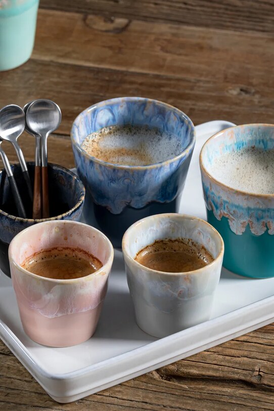 Кухня та бар Набір чашок для еспресо Costa Nova Lungo 190 ml 6-pack LSC081.TRQ.SET6 барвистий