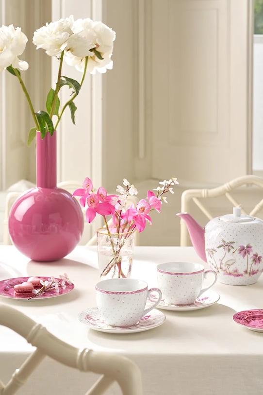 Pip Studio set de cești și farfurioare pentru 2 persoane. Jolie Dots 280 ml 51004208 alb AA00