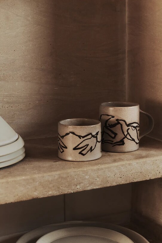 Kuchnia i bar ferm LIVING kubek Vuelo Mug 300 ml 1104270719 beżowy