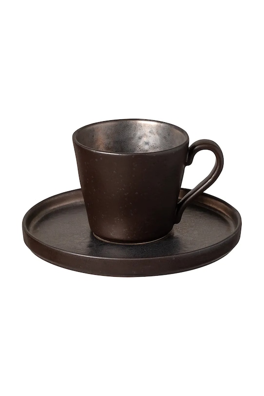 Costa Nova zestaw filiżanek ze spodkami Lagoa 210 ml 6-pack brązowy LOCS02.MTL.SET6