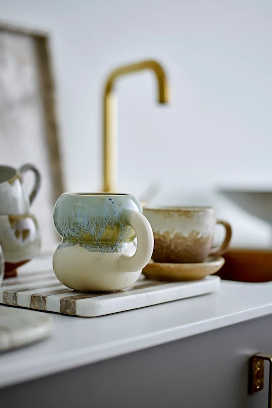 Kuchyňa a bar Sada pohárov Bloomingville Luna 9 x 10 cm 4-pak 82062967 béžová