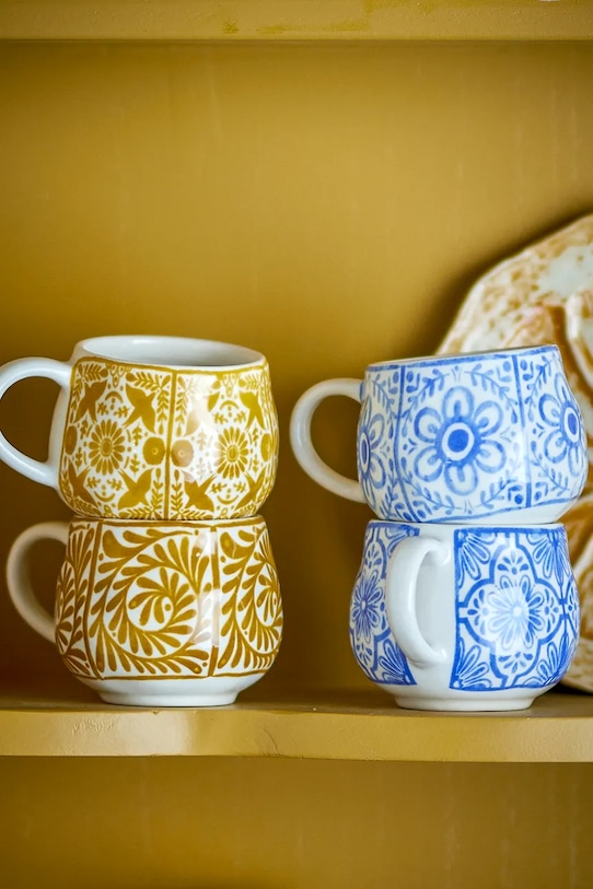 Kuchnia i bar Bloomingville zestaw kubków 7 x 5,5 cm 4-pack 82072648 multicolor