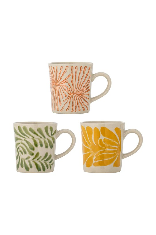 Bloomingville zestaw kubków Fauni 205 ml 3-pack multicolor 82072606