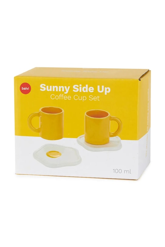 Kuchnia i bar Balvi zestaw kubków ze spodkami 7,2 x 10,5 x 9,8 cm 2-pack 28140 żółty