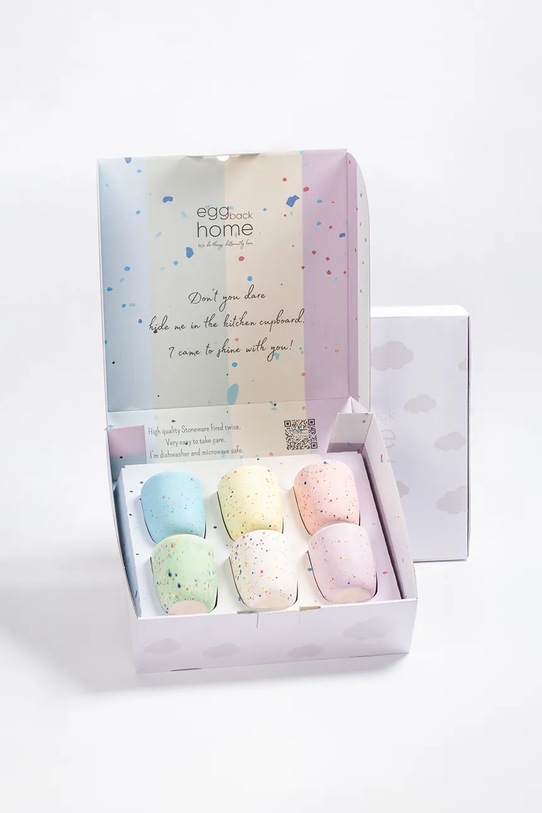Egg Back Home set cani New Party Medium 220 ml 6-pack multicolor 1643.10H8D.MT.MixT