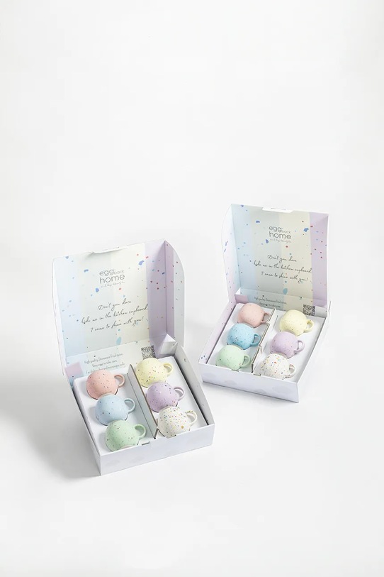 Egg Back Home zestaw kubków 90 ml 6-pack 1211.6H7D.MT.MixT multicolor