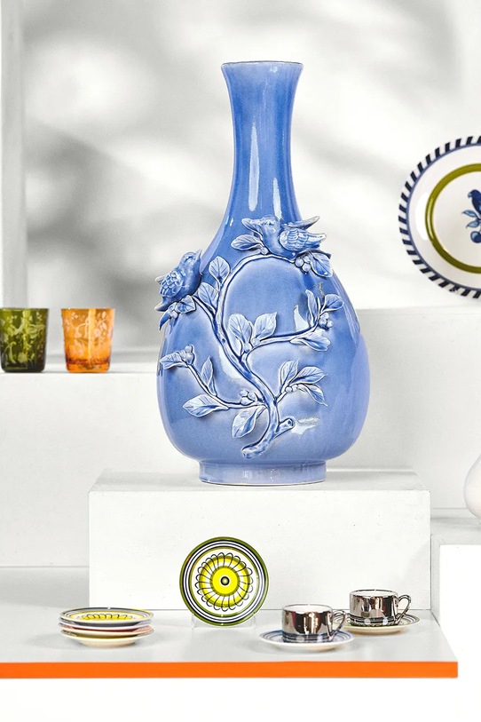 Pols Potten zestaw filiżanek ze spodkami dla 2 os. floral 90 ml 4 elementy 230.400.678 multicolor
