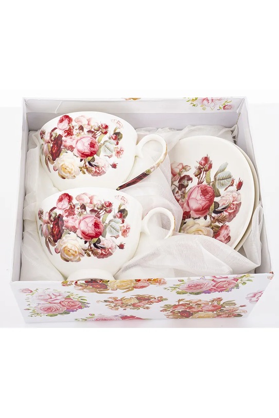 home & lifestyle zestaw filiżanek ze spodkami dla 2 os. 250 ml 182907 multicolor AA00