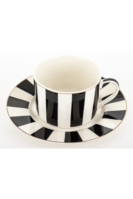 Šálka ​​s podšálkou home & lifestyle 220 ml 182857 čierna AA00