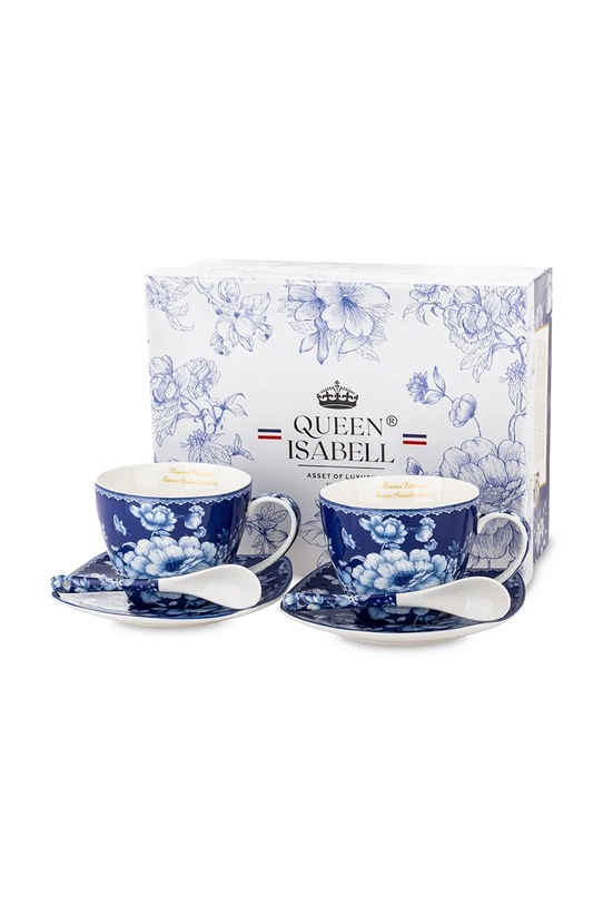 home & lifestyle zestaw filiżanek ze spodkami dla 2 os. 250 ml niebieski 179001