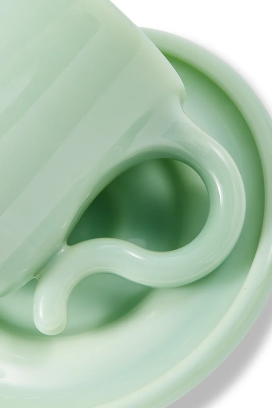 Pols Potten zestaw filiżanek ze spodkami dla 2 os. Gobi zielony 140.230.193