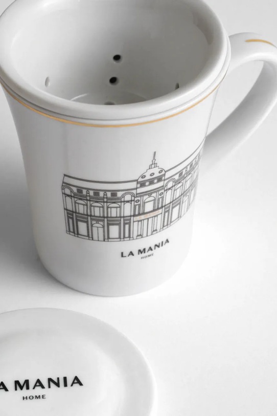 Kuchnia i bar La Mania kubek z pokrywką Grand Manor 300 ml 5905549435052 biały