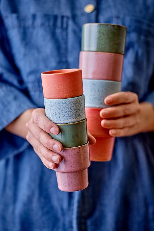 Kuchyňa a bar Sada šálok na espresso Bloomingville Ewan 75 ml 4-pak 82072775 viacfarebná