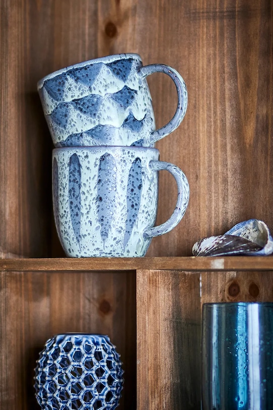 Sada pohárov Bloomingville Ramie 350 ml 2-pak modrá 82072694