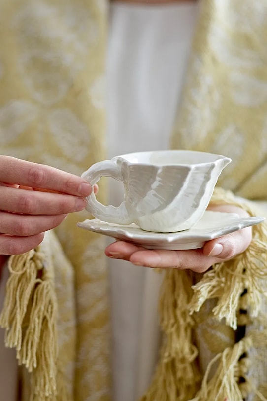 Чашечка с блюдцем Bloomingville Shellie 150 ml 82072685