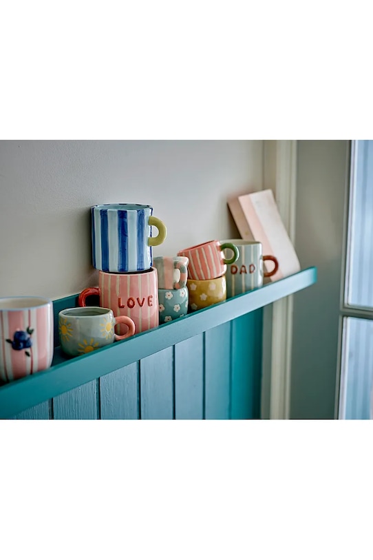 Bloomingville kubek z kamionki 8 x 9 cm 82063181 niebieski